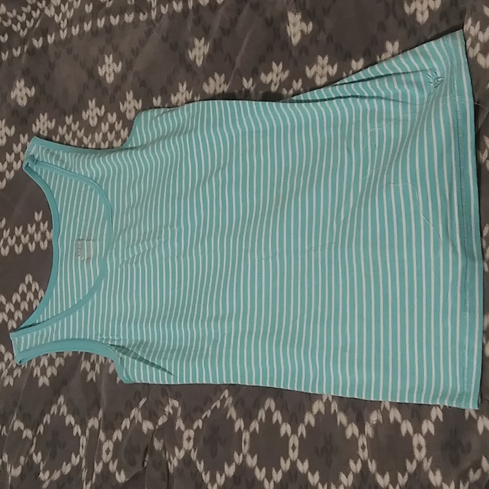 Justice blue and white striped tank top size:20